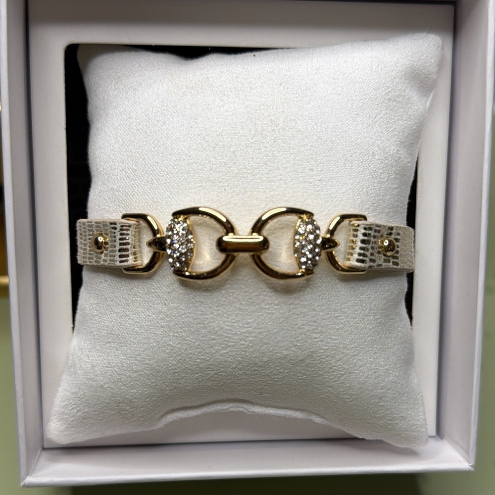 Bomb Party Elegant Gold Vegan Leather Bracelet